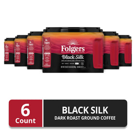 Folgers Black Silk dark roast aroma fills a kitchen
