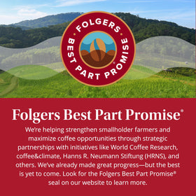Folgers Breakfast Blend aroma wafting from a cup, ideal for a gentle wake-up