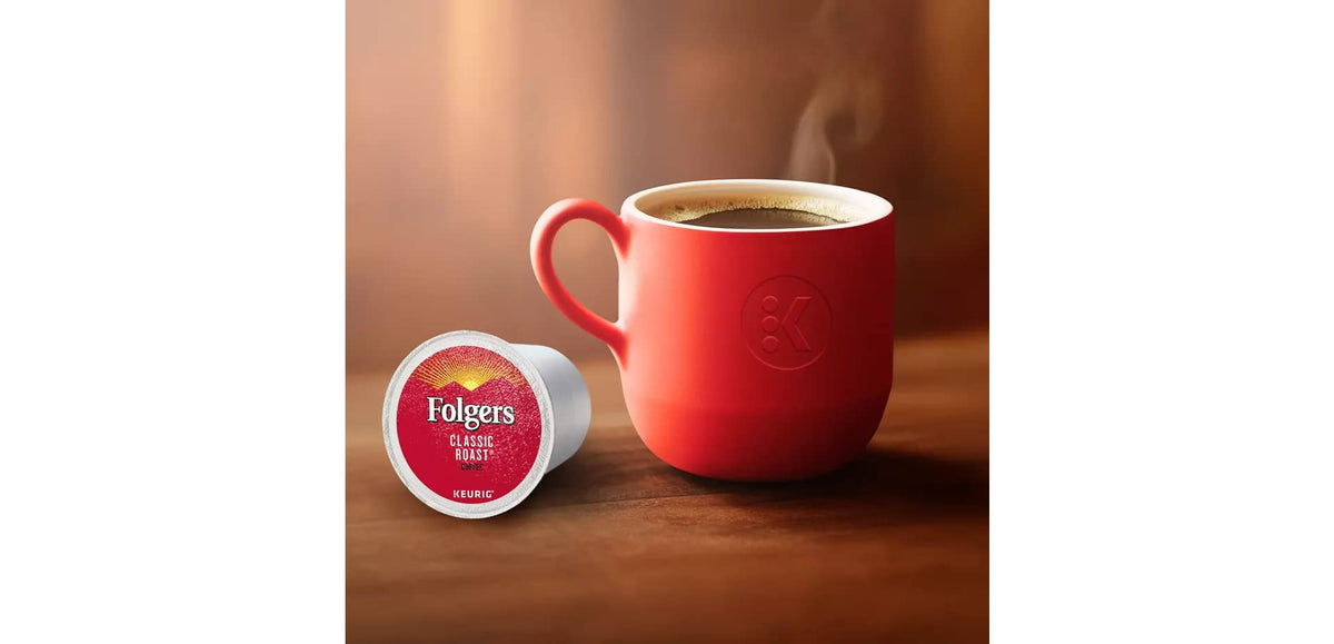 Folgers Classic Roast 48-count box, great value for households.