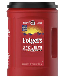Folgers Classic Roast 51-ounce bag front view, aroma boosts morning routine.