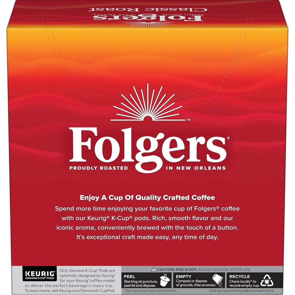 Morning table setup with Folgers for a reliable start