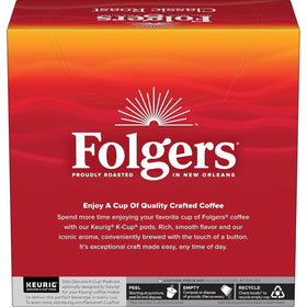 Morning table setup with Folgers for a reliable start
