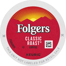 Folgers Classic Roast K-Cup pods ready for quick, smooth morning brew.