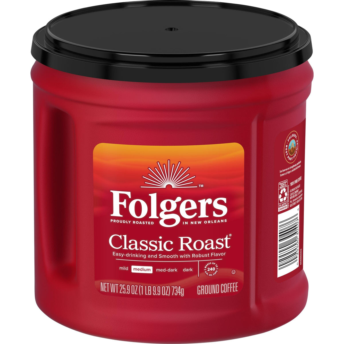 Morning kitchen scene with Folgers Classic Roast ready to sip