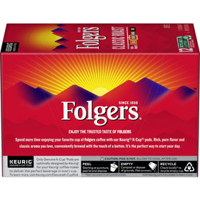 Folgers Classic Roast delivers a smooth flavor that pairs well with breakfast routines.
