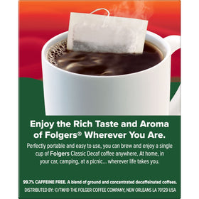 Folgers long-standing tradition and quality in every cup.