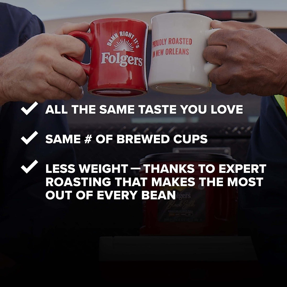 Folgers Coffeehouse Blend aroma-seal freshness close-up shows locked-in aroma.