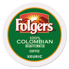 Folgers Colombian Decaf K-Cups, 96-count, ready for daily use with Keurig brewers.