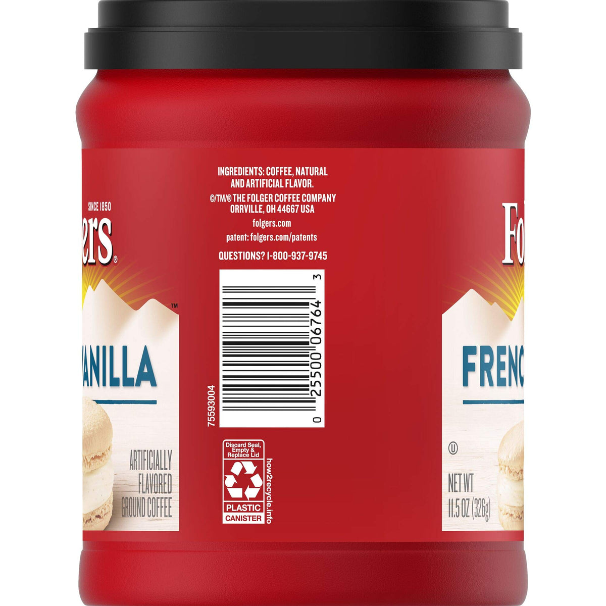 Folgers French Vanilla steaming cup showing rich aroma and smooth flavor