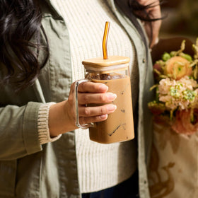 Folgers French Vanilla latte mix ready to brew and enjoy.