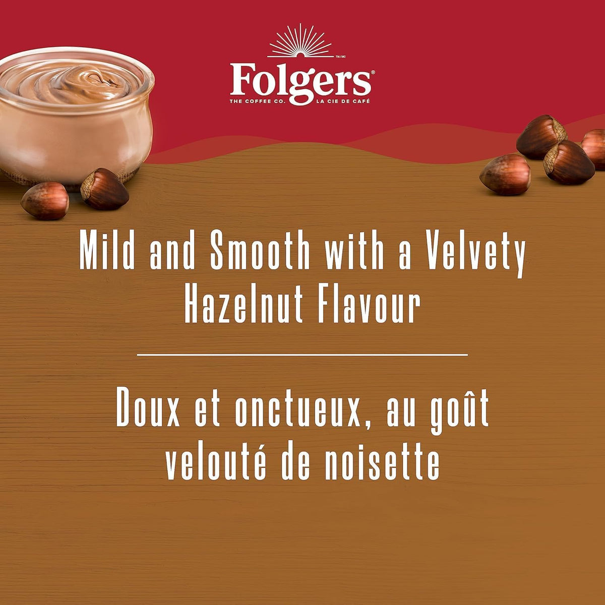 Folgers Hazelnut Cream K-Cup pods open-pack shows single-serve convenience.
