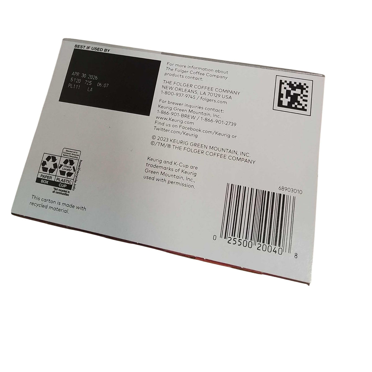 Folgers K-Cups break room pack ready for staff