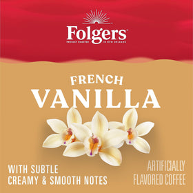 Folgers New Orleans roast aroma highlights craftsmanship and bold character.