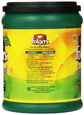 Folgers Simply Smooth Decaf canister seal preserves freshness and aroma.