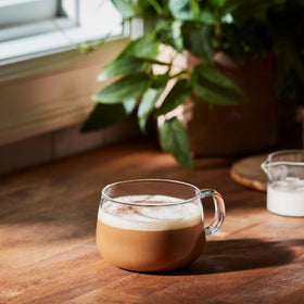 Folgers Simply Smooth French press brew scene showcasing mellow flavor potential.