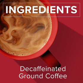 Folgers Simply Smooth canister on a tidy kitchen counter for everyday use.