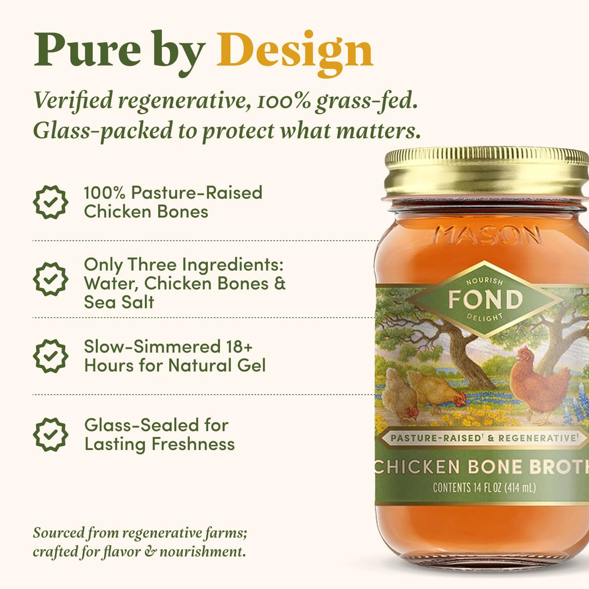 FOND NOURISH DELIGHT 18-hour simmer broth, rich, traditional texture