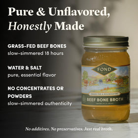 Fond Nourish Delight bone broth gel on cooling, showcasing natural set and texture.