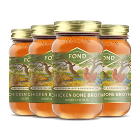 FOND NOURISH DELIGHT bone broth bottle pour, pure unflavored base for sipping and cooking