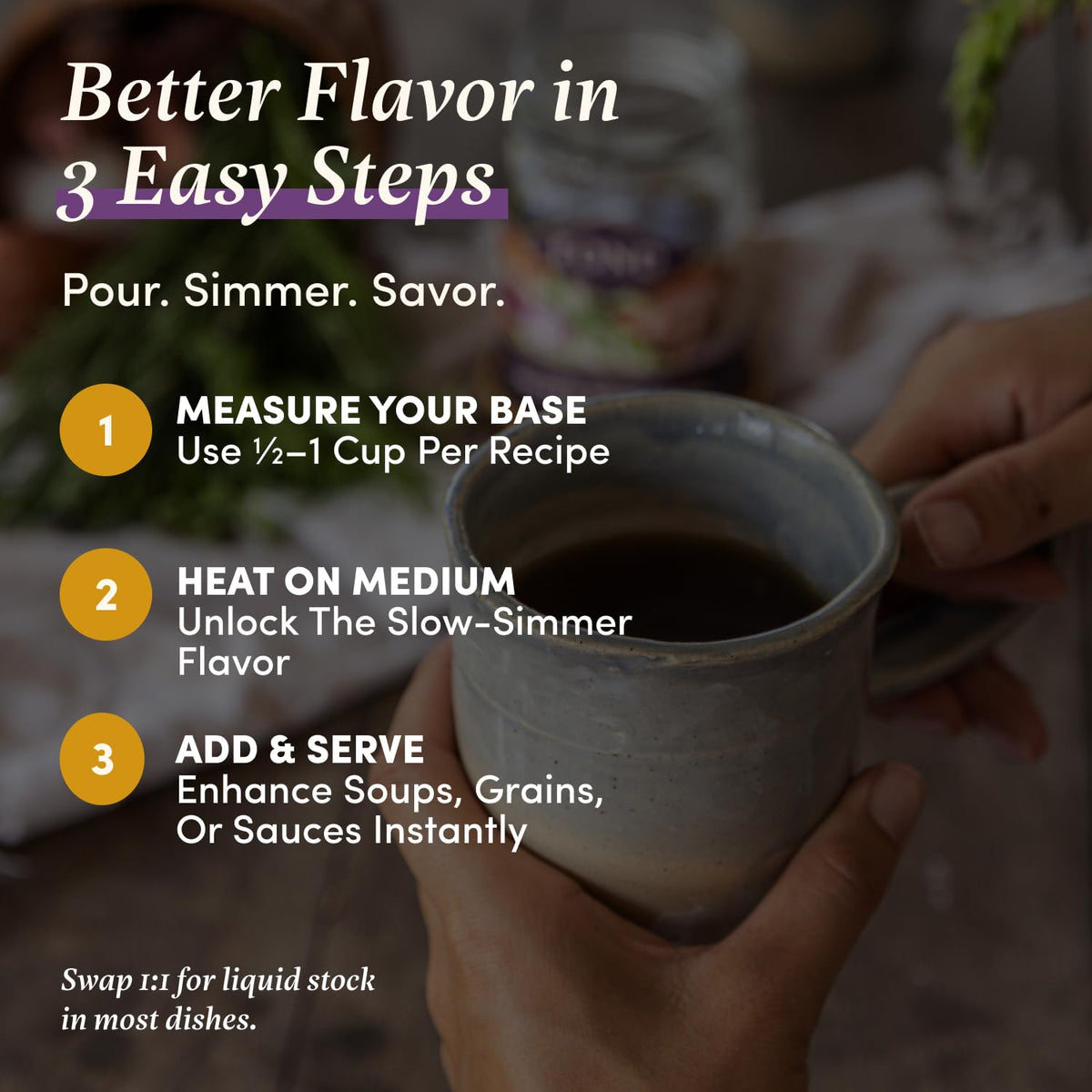 Fond Nourish Delight broth bottle on a clean kitchen setting, USA-made quality.