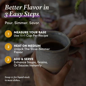 Fond Nourish Delight broth bottle on a clean kitchen setting, USA-made quality.