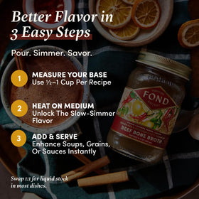 FOND Nourish Delight broth poured into a mug for cozy moments