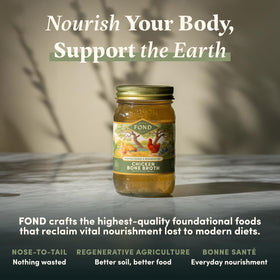 FOND NOURISH DELIGHT pure chicken broth, versatile base for grains and vegetables