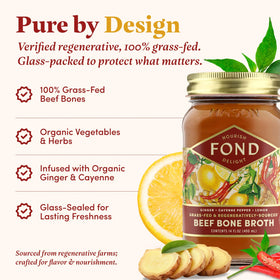 FOND Nourish Delight fresh ginger slices add aromatic brightness to broth