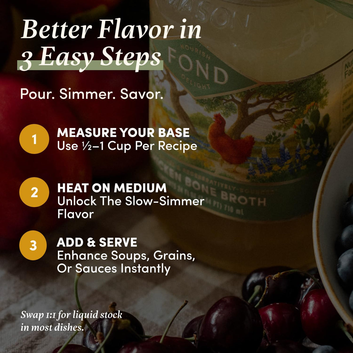 FOND NOURISH DELIGHT slow-simmered broth showing gel texture when cooled