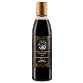 Fondo Montebello aged balsamic glaze bottle highlights authentic Italian flavor for everyday meals