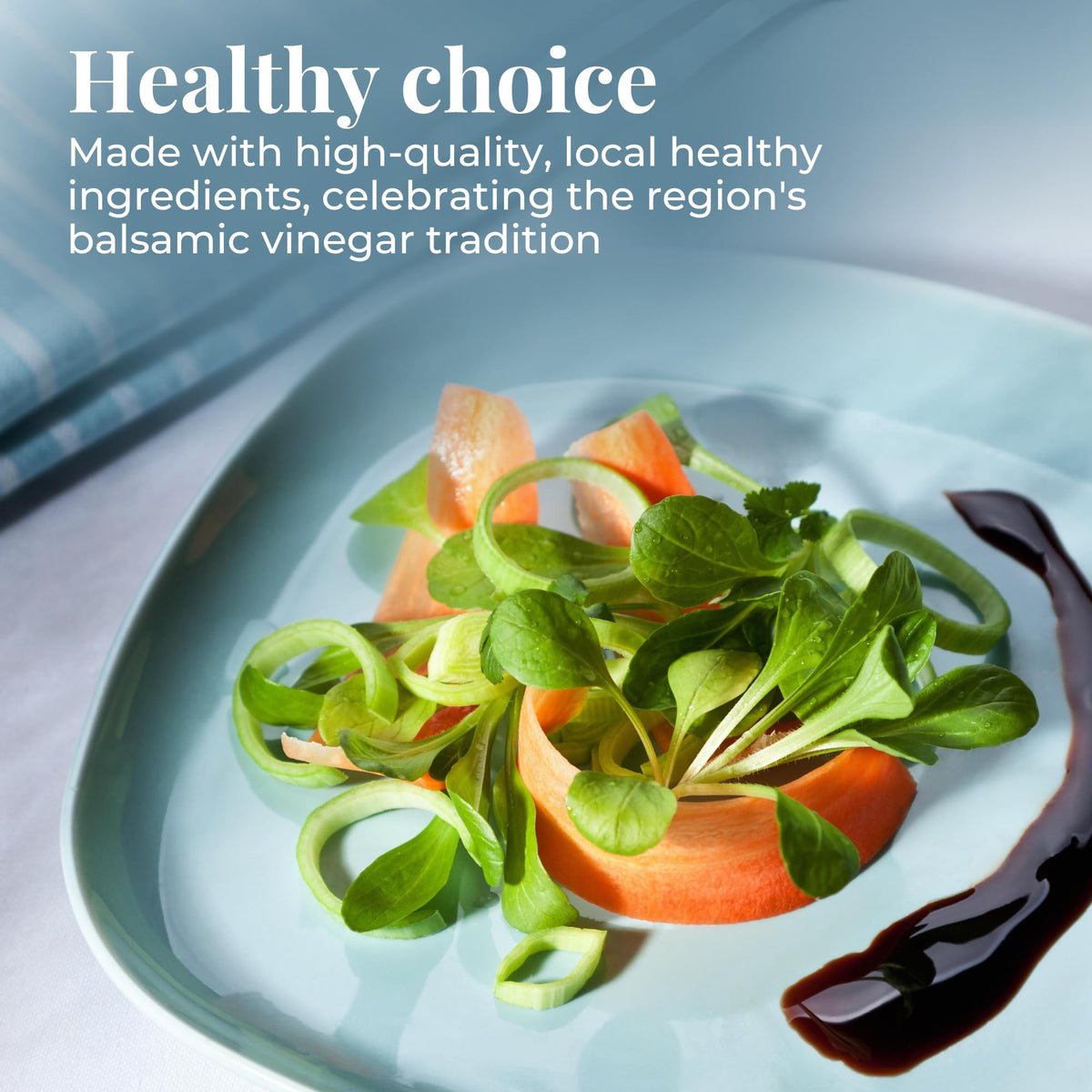 Fondo Montebello salad drizzle captures vibrant color and balanced sweet sour profile