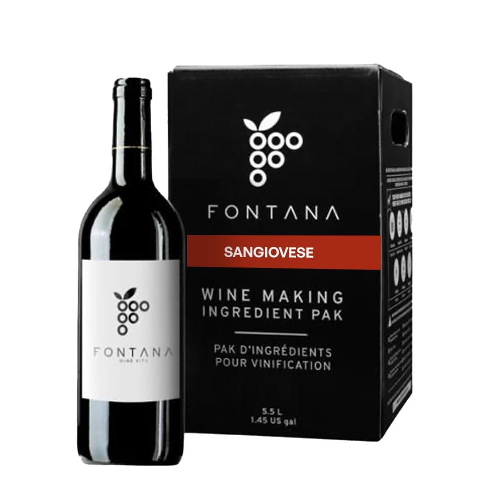 Fontana Sangiovese ingredients kit for home wine crafting