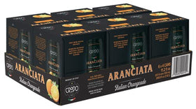 Fonti Di Crodo Aranciata bottle pour shows refreshing Italian orange fizz