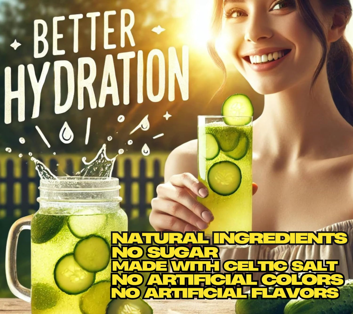 Glass of Food Crush Electric Pickle Drink after workout for hydration and recovery potential.