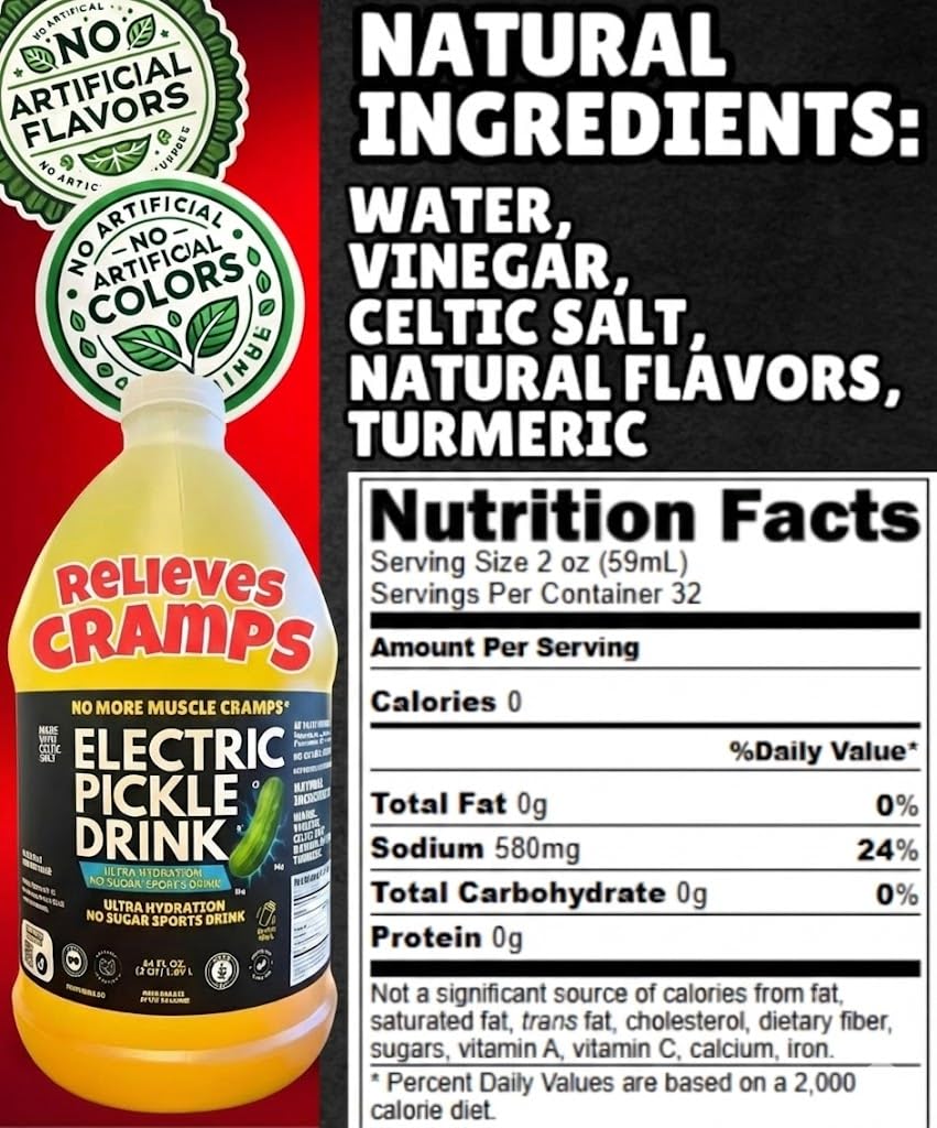 Food Crush pickle juice shot pours into a glass for a quick electrolyte boost.