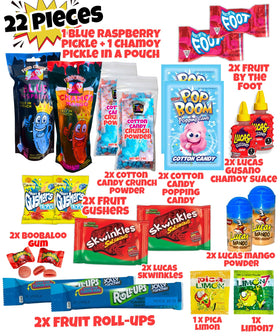 Food Crush Chamoy Pickle Kit pouch with snacks for TikTok-worthy flavor experiments