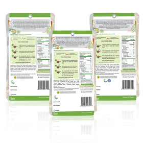 Food Earth organic vegan gluten-free label highlights clean ingredients.