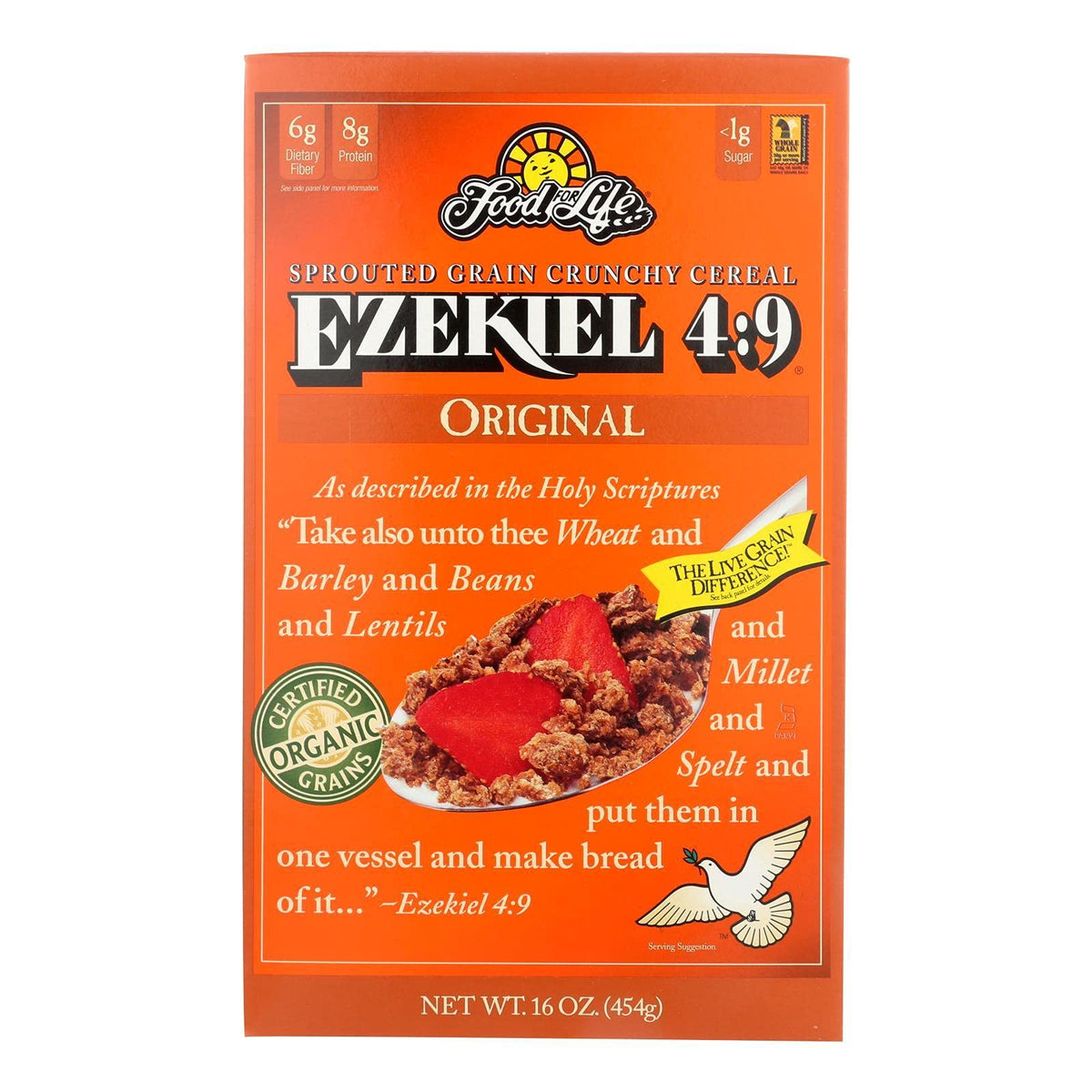 Food for Life Ezekiel 4-9 Original cereal in a bowl for wholesome breakfast energy