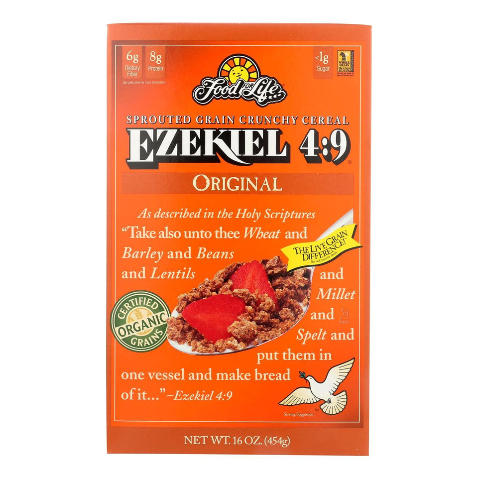 Food for Life Ezekiel 4-9 Original cereal in a bowl for wholesome breakfast energy
