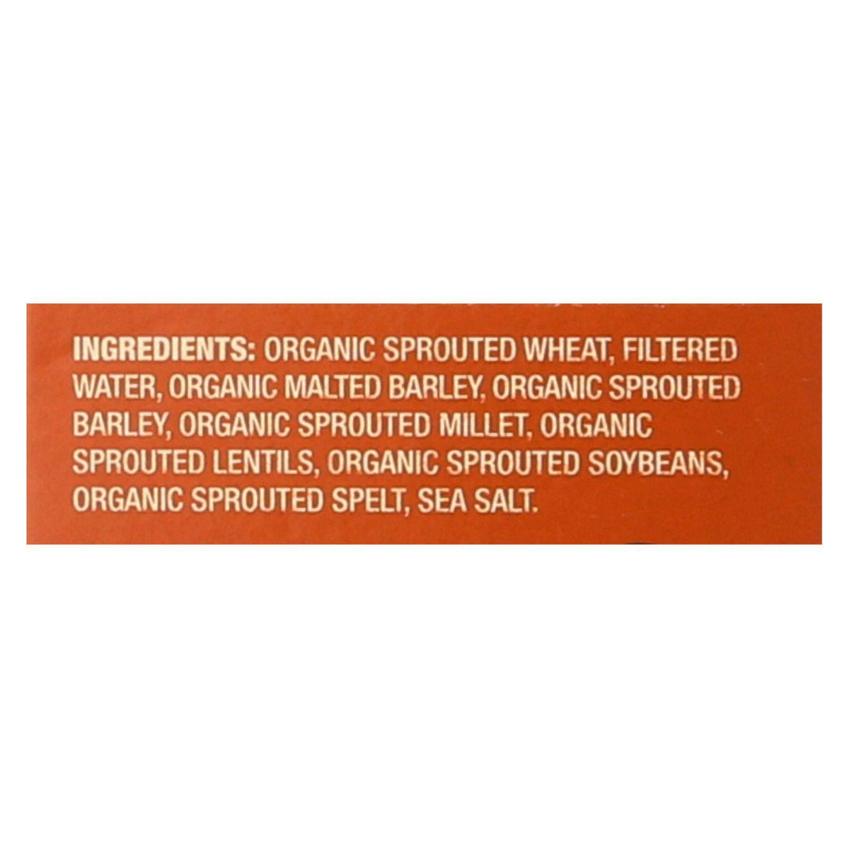 Food for Life Ezekiel 4-9 Original ingredients list highlighting sprouted whole grains
