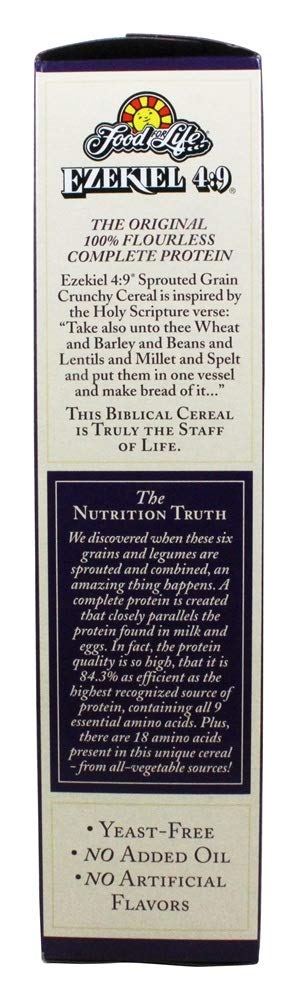 Food for Life Ezekiel Cinnamon Raisin cereal ready to snack or top yogurt.