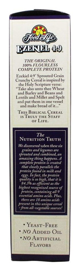 Food for Life Ezekiel Cinnamon Raisin cereal ready to snack or top yogurt.