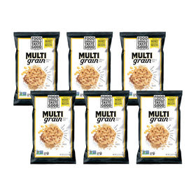 Food Should Taste Good Tortilla Chips Multigrain bag showcases gluten-free and Non-GMO goodness.