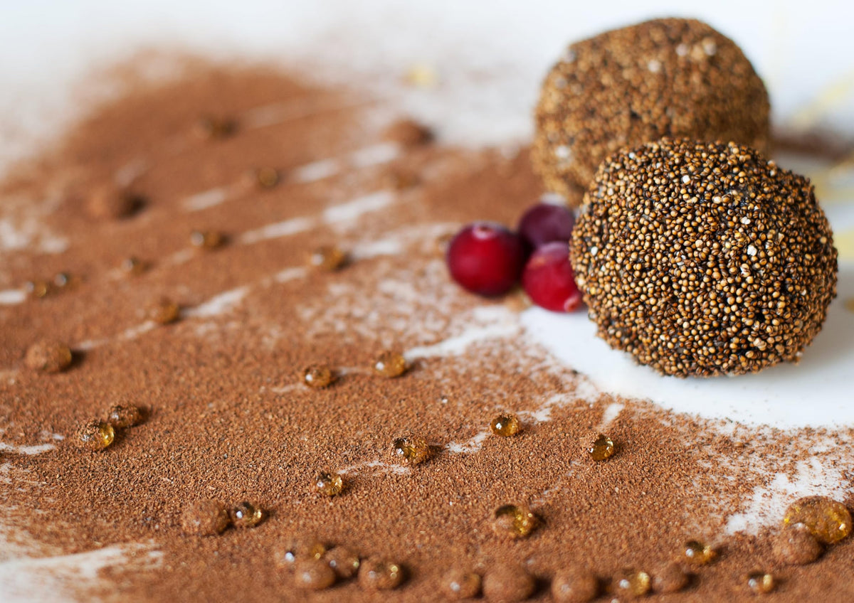 Food to Live amaranth grain cooked porridge served in a bowl, creamy and subtly sweet.