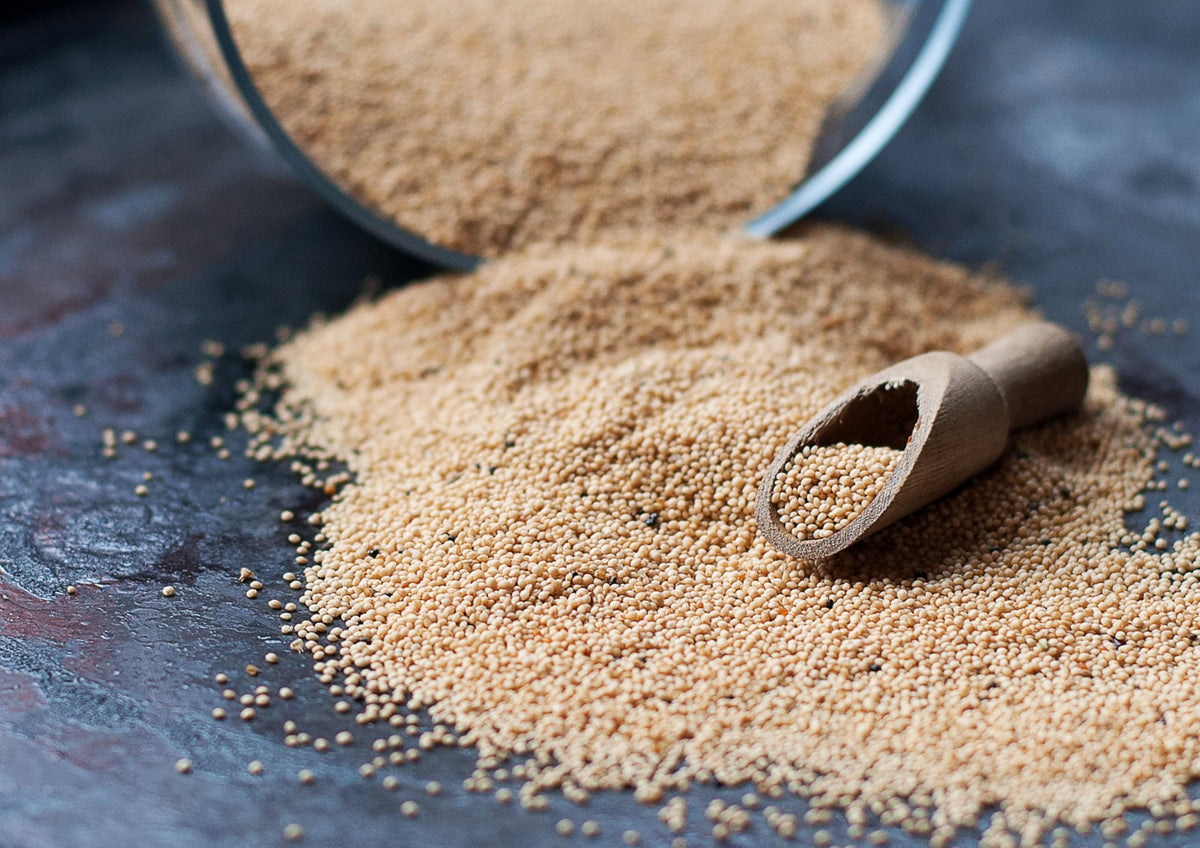 Food to Live amaranth grain salad bowl showcasing versatile use.