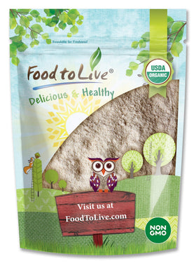 Food to Live barley flour front packaging reveals organic, non-GMO flour for clean baking.