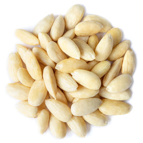 Food to Live blanched almonds in bowl ready for salads or trail mixes
