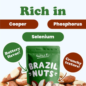 Food to Live bulk-pack Brazil nuts for bulk cooking or baking.
