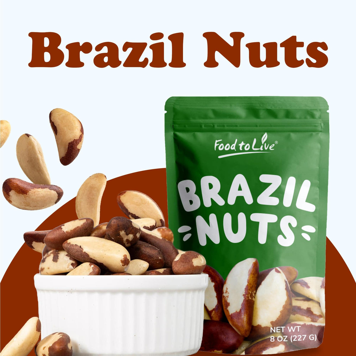 Food to Live kosher vegan Brazil nuts suitable for diverse diets.