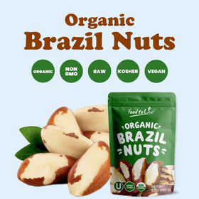 Food to Live Brazil nuts – kosher and vegan, suitable for various diets.